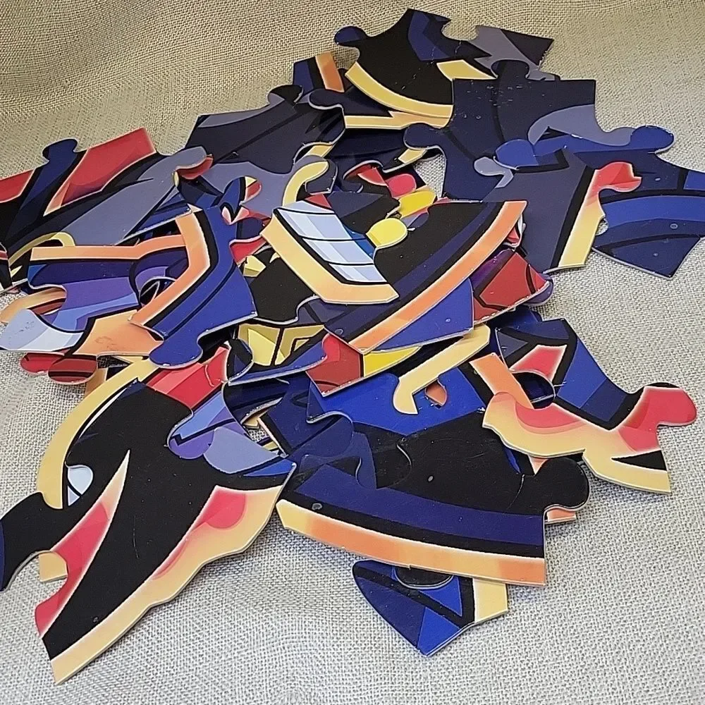 Batman My Size Puzzle XL with Plush Toy - Blue and‎ Black And Paper Mask
